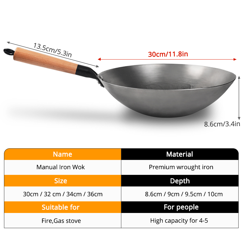 Cinese ferro Wok fatto a mano  - Dosa Pan Iron recensione e prezzo